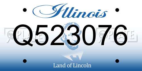 Q523076 Illinois License Plate