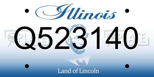 Q523140 Illinois License Plate