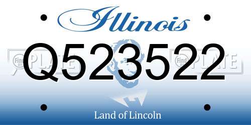 Q523522 Illinois License Plate