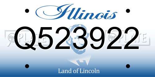 Q523922 Illinois License Plate