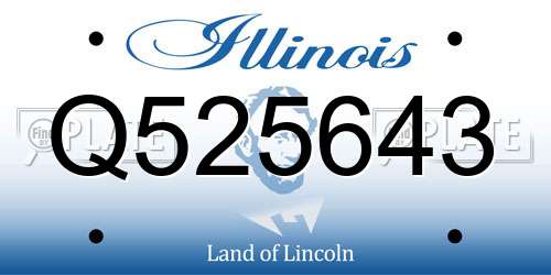 Q525643 Illinois License Plate