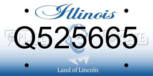 Q525665 Illinois License Plate