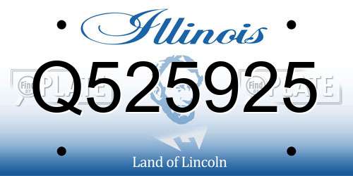 Q525925 Illinois License Plate