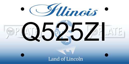 Q525ZI Illinois License Plate