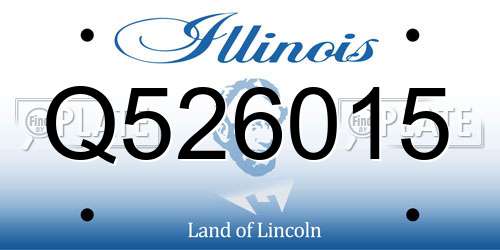 Q526015 Illinois License Plate