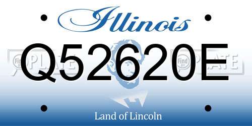 Q52620E Illinois License Plate