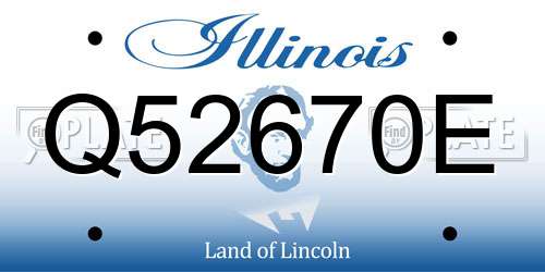 Q52670E Illinois License Plate