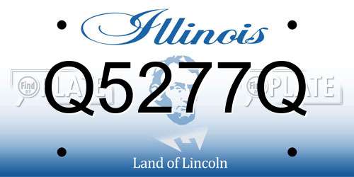 Q5277Q Illinois License Plate