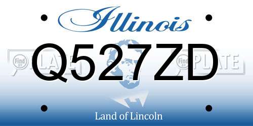 Q527ZD Illinois License Plate