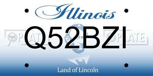 Q52BZI Illinois License Plate