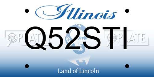 Q52STI Illinois License Plate