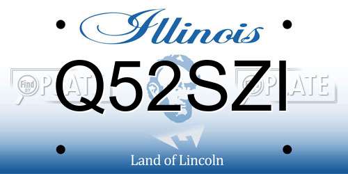 Q52SZI Illinois License Plate