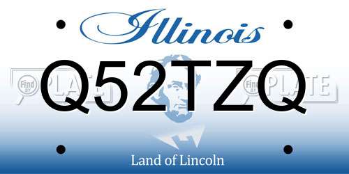 Q52TZQ Illinois License Plate