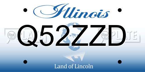 Q52ZZD Illinois License Plate