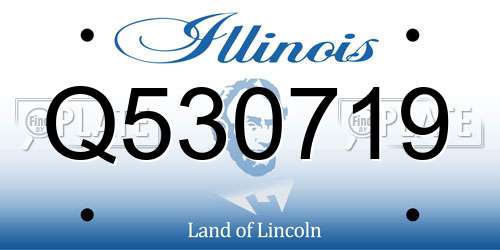 Q530719 Illinois License Plate