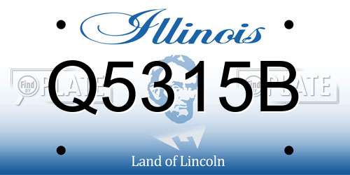 Q5315B Illinois License Plate