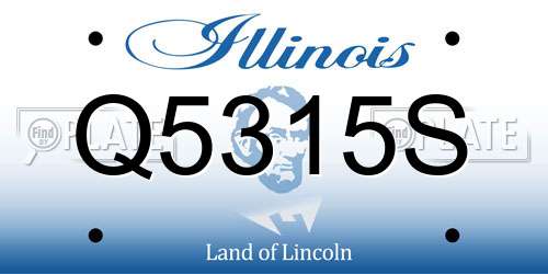 Q5315S Illinois License Plate