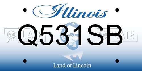 Q531SB Illinois License Plate