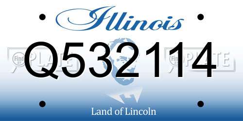 Q532114 Illinois License Plate