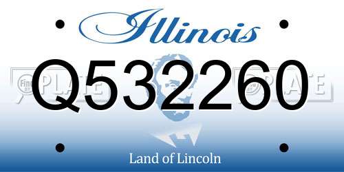 Q532260 Illinois License Plate