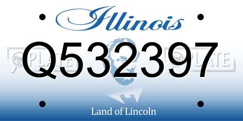 Q532397 Illinois License Plate