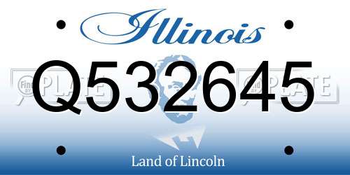 Q532645 Illinois License Plate