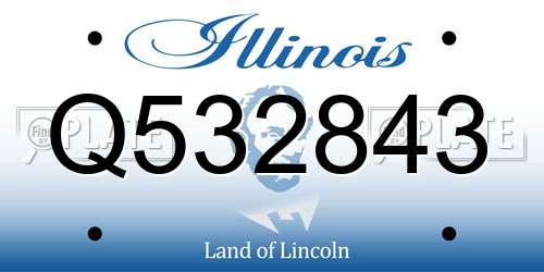 Q532843 Illinois License Plate