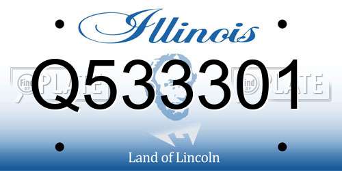 Q533301 Illinois License Plate