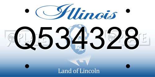 Q534328 Illinois License Plate