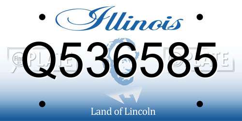 Q536585 Illinois License Plate
