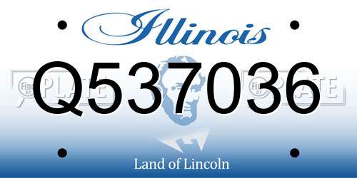 Q537036 Illinois License Plate