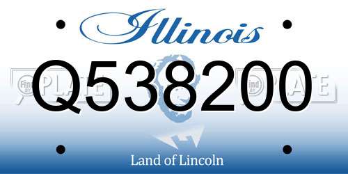 Q538200 Illinois License Plate