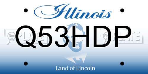 Q53HDP Illinois License Plate