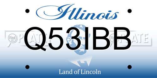 Q53IBB Illinois License Plate