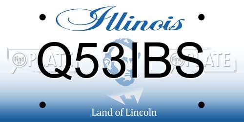 Q53IBS Illinois License Plate