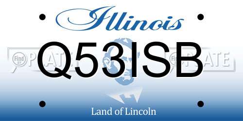 Q53ISB Illinois License Plate