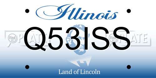 Q53ISS Illinois License Plate