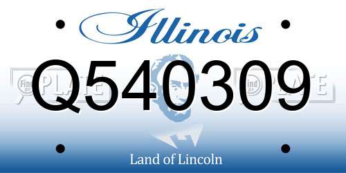 Q540309 Illinois License Plate