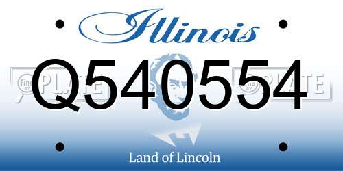 Q540554 Illinois License Plate