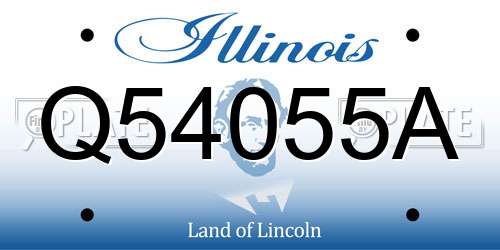Q54055A Illinois License Plate