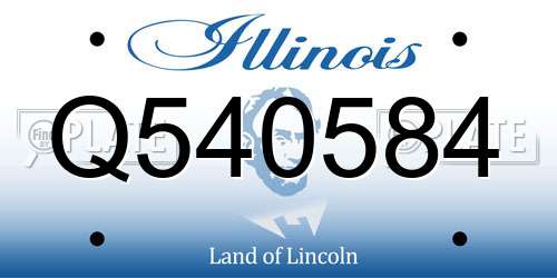 Q540584 Illinois License Plate