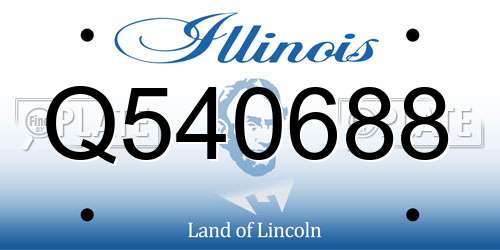 Q540688 Illinois License Plate
