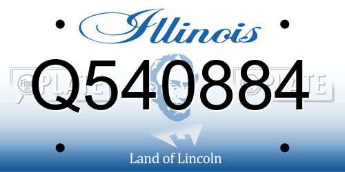 Q540884 Illinois License Plate