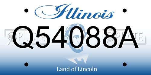 Q54088A Illinois License Plate