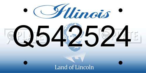 Q542524 Illinois License Plate