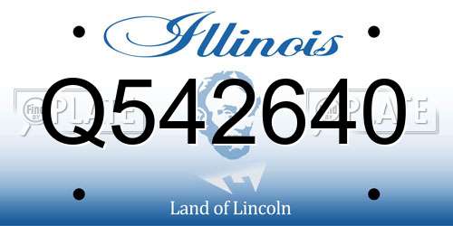 Q542640 Illinois License Plate