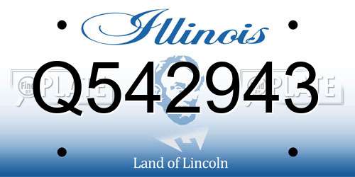 Q542943 Illinois License Plate