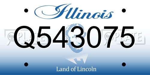 Q543075 Illinois License Plate