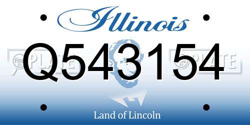 Q543154 Illinois License Plate