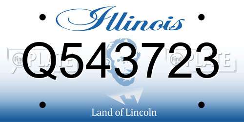 Q543723 Illinois License Plate